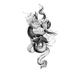 ﻿Tatouage ephemere Japonais - Dragons Yin yang - Skindesigned