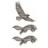 Tatouage ephemere, Loup aigle en ombre, Faux tatouage Skindesigned