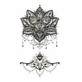 Tatouage temporaire femme Lotus pendentif - Tatouage ephemere pas cher